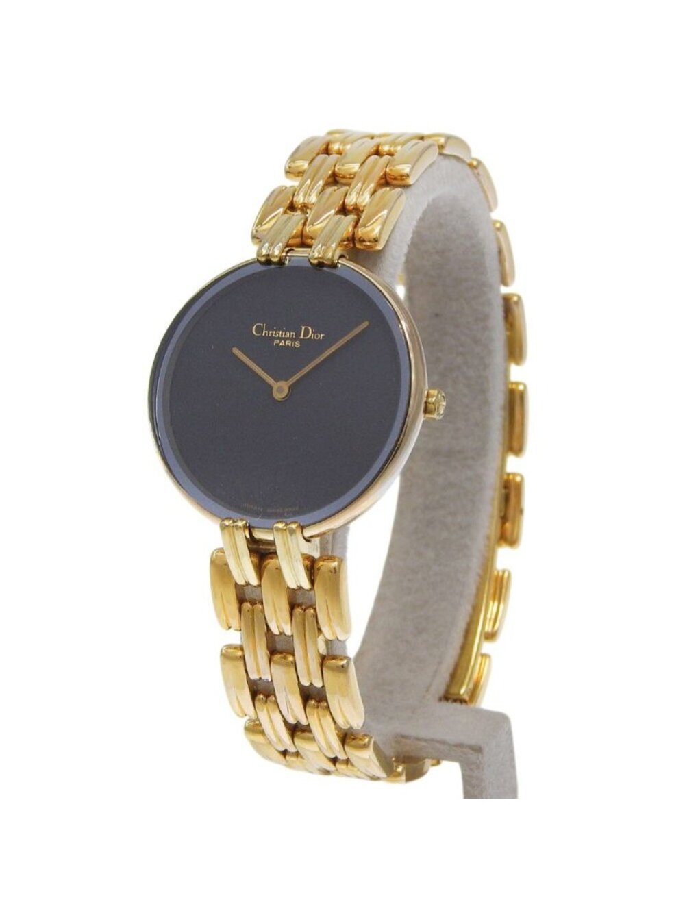 Dior Dio Bakira Gold Plated Kuo Analog Display Black Dial Watch - Picture 2 of 9